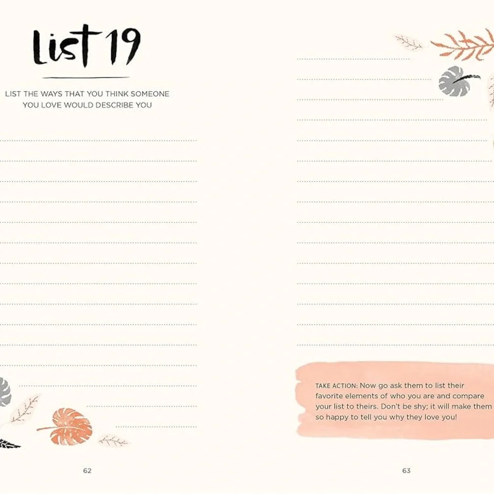 NEW 52 Lists for Happiness Journal by Moorea Seal